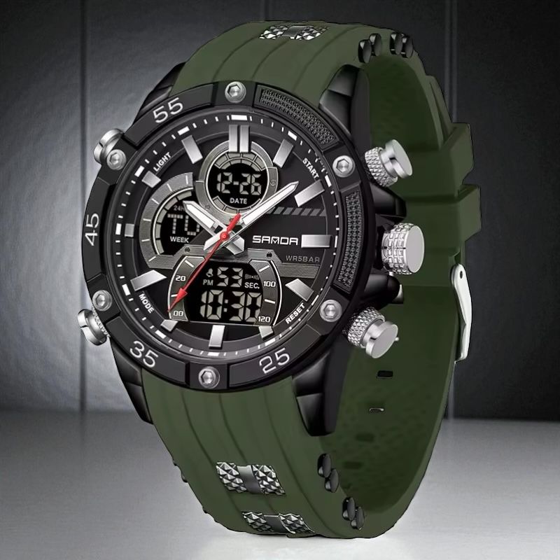 Reloj Sanda 6162 Doble Hora Hombre