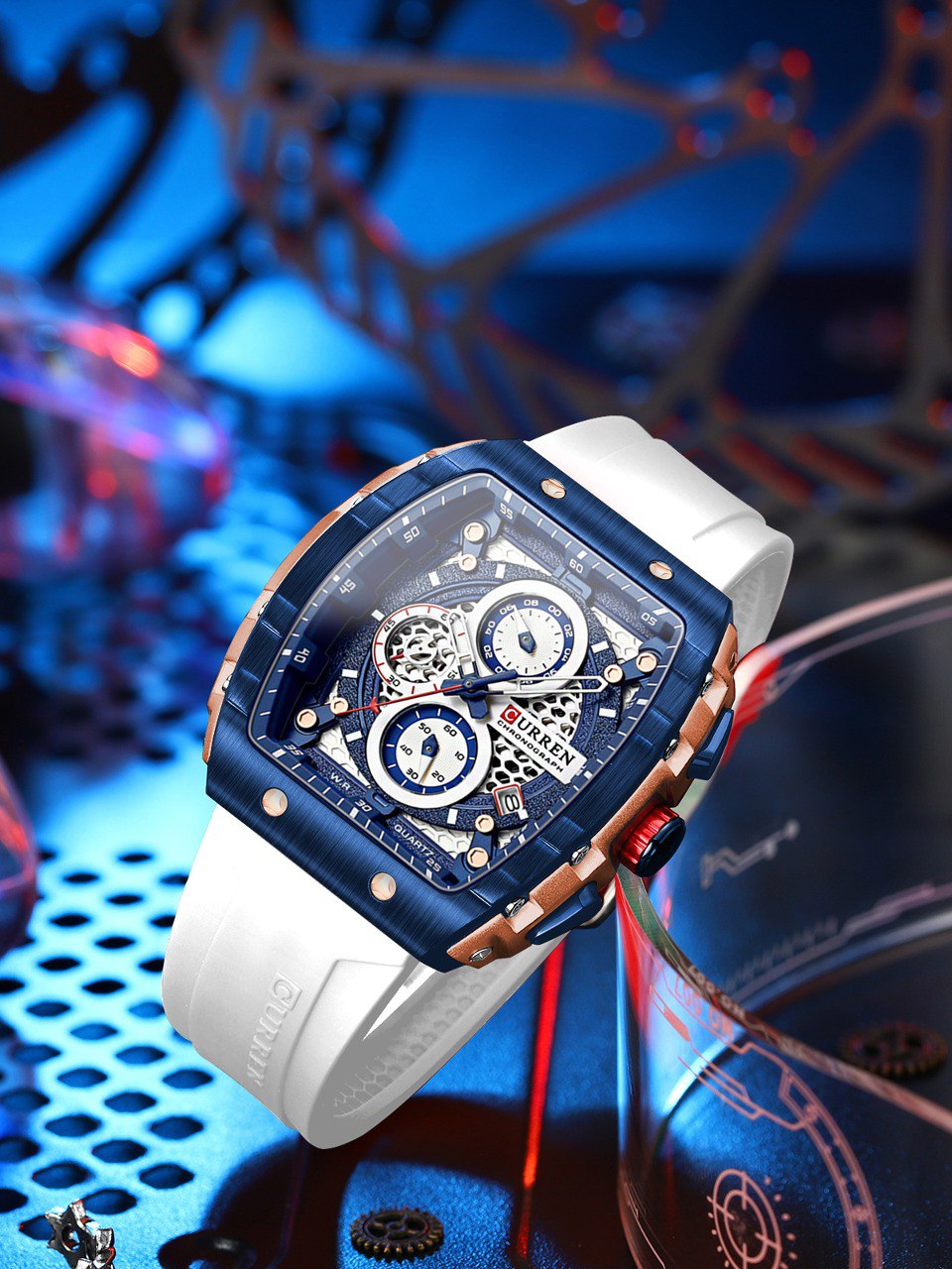 RELOJ CURREN 8442 + GAFAS WAYFARER NEGRA